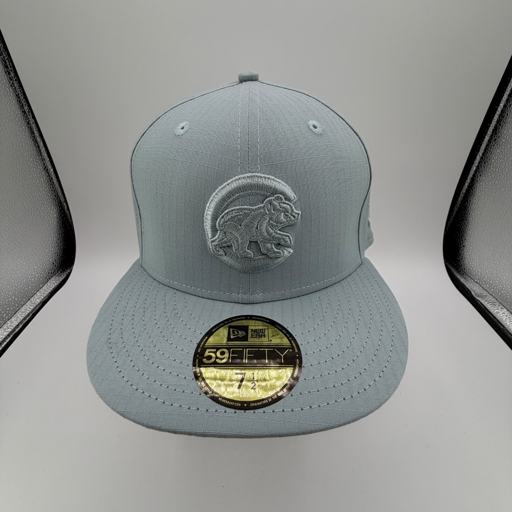 Chicago Cubs Ripstop Hat New Era 59FIFTY Teal Fitted Sz 7 1/2 All Star Game NEW - Picture 3 of 11